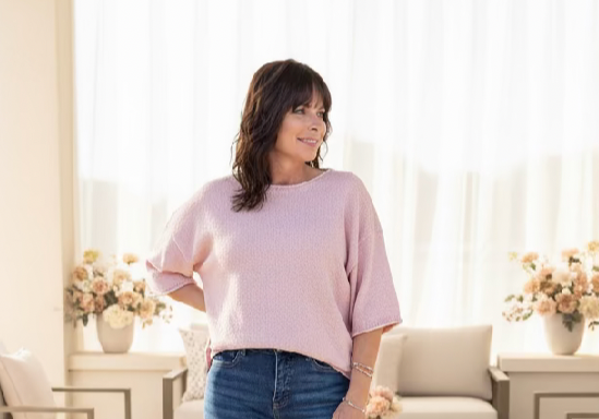 Light Pink Raw Edge Top - Jolie Femme Boutique