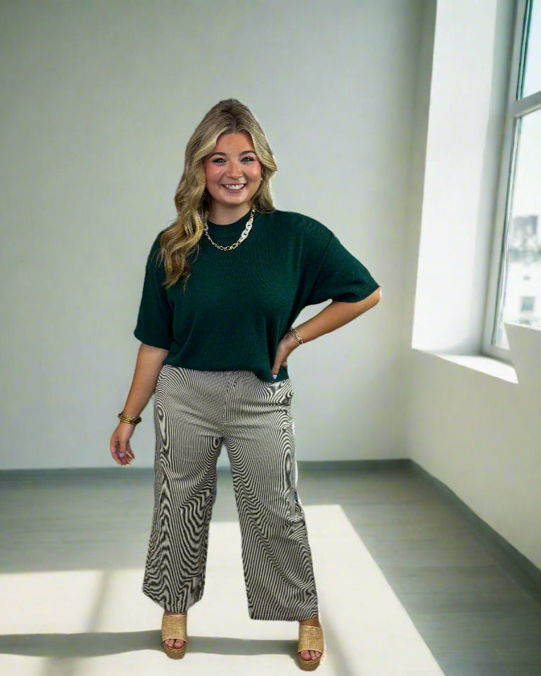 Striped Wide Leg Pants