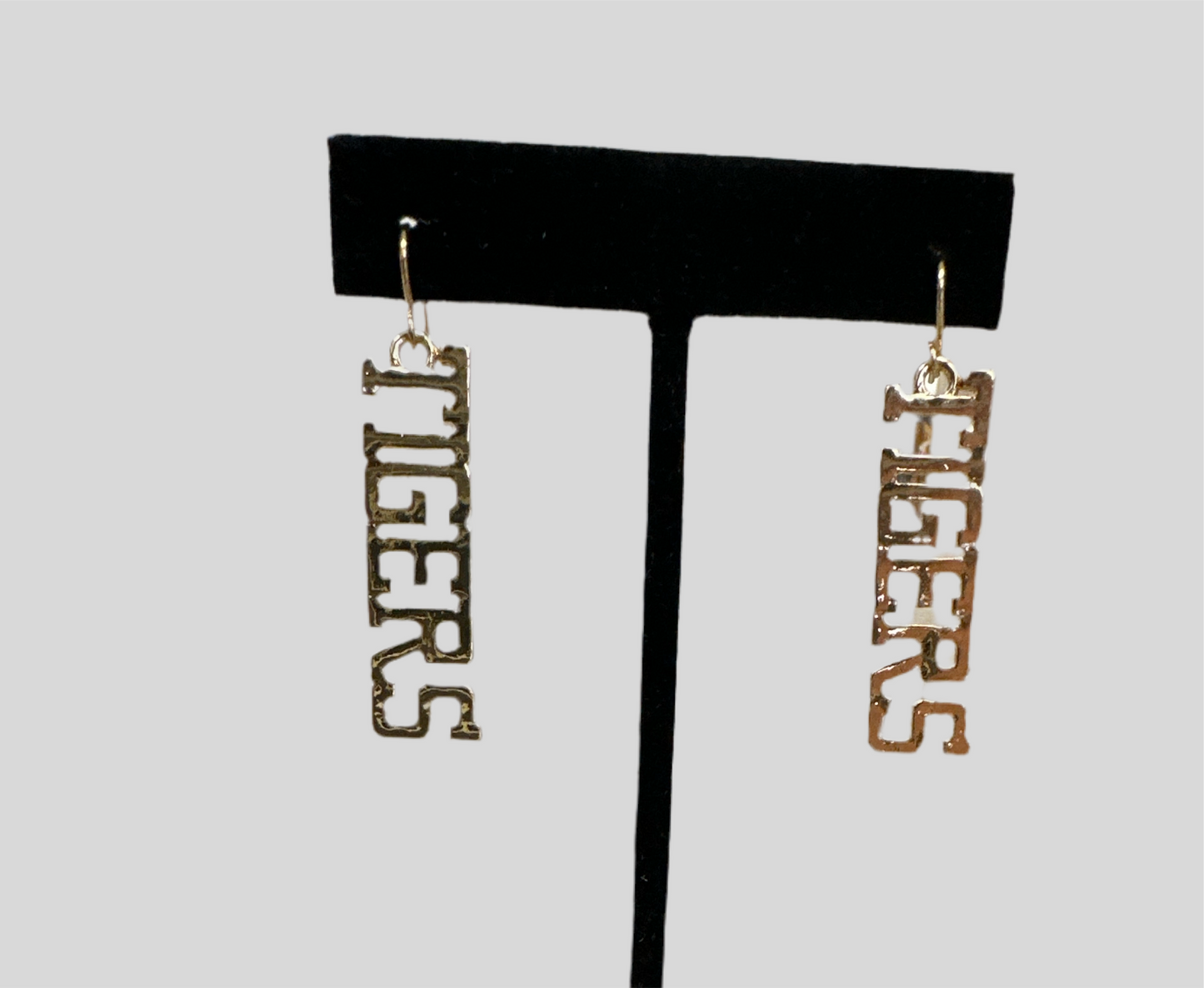 Tiger Varsity Ear Rings Gold