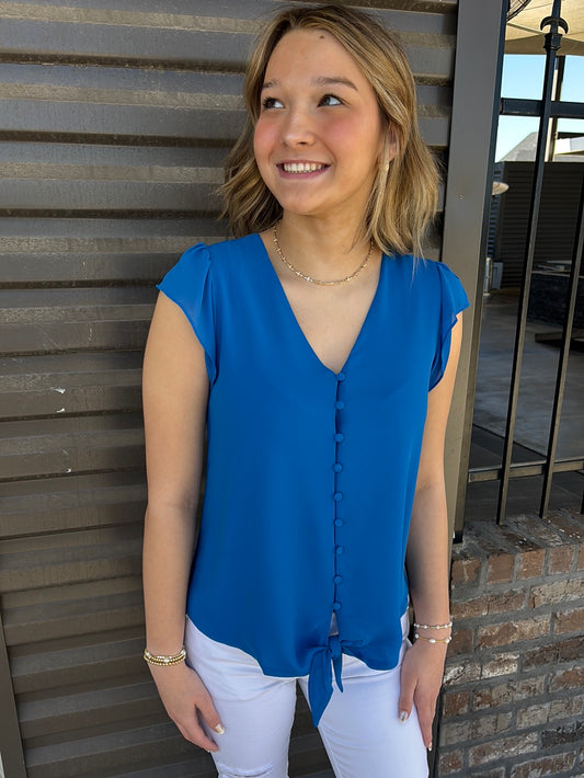 YOUR THE ONE TOP FRENCH BLUE - Jolie Femme Boutique