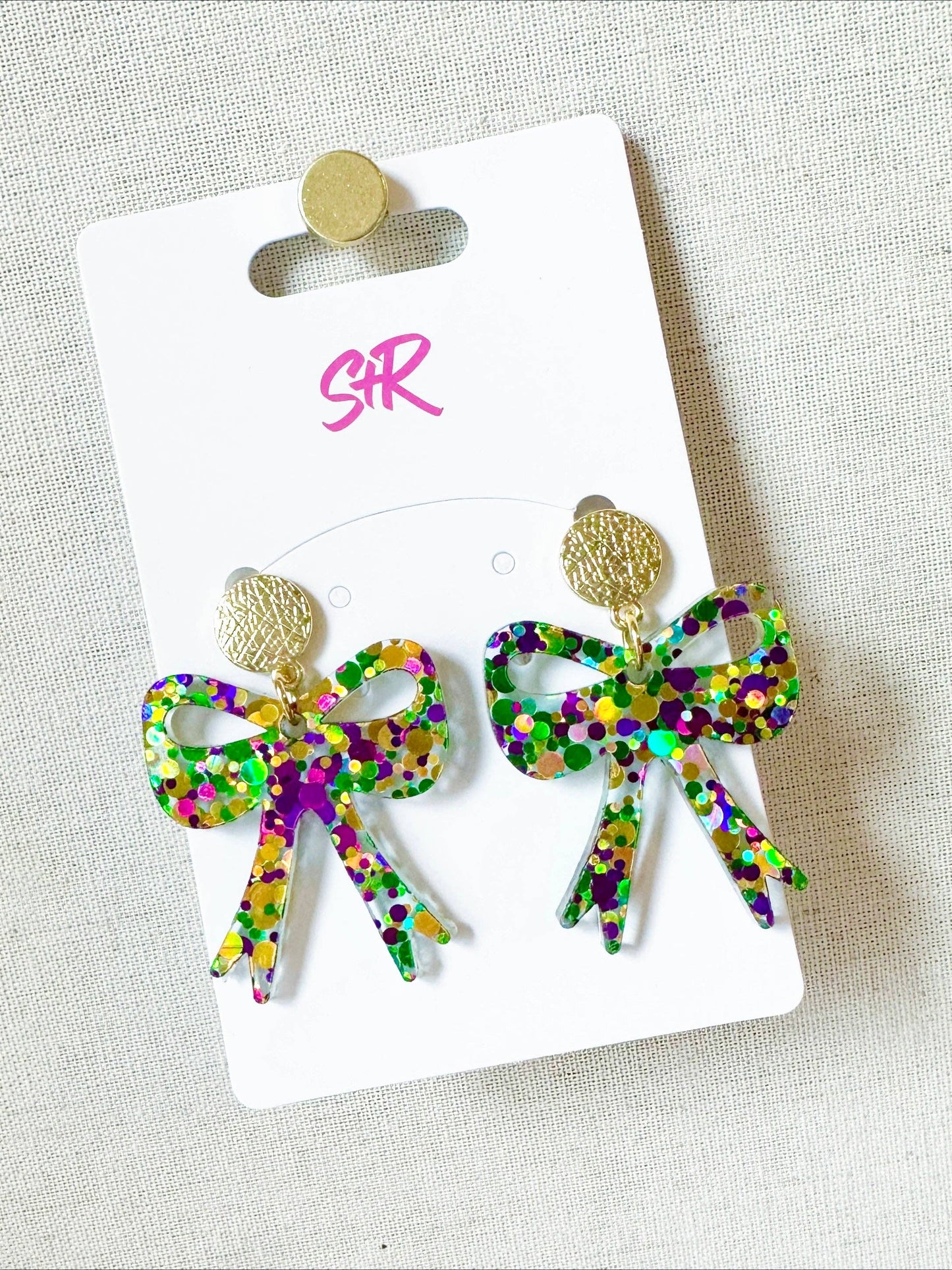 Mardi Gras Bow Dangle