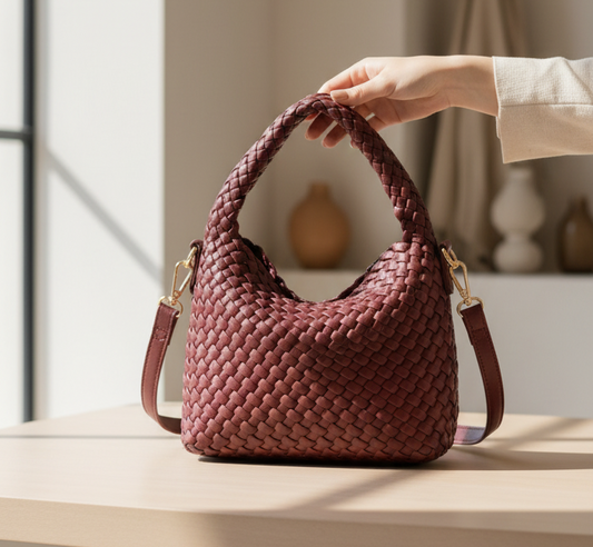 Jessamine Woven Vegan Leather Crossbody