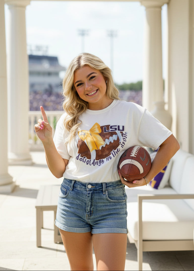 LSU Saturday Night Stadium T-Shirt - Jolie Femme Boutique