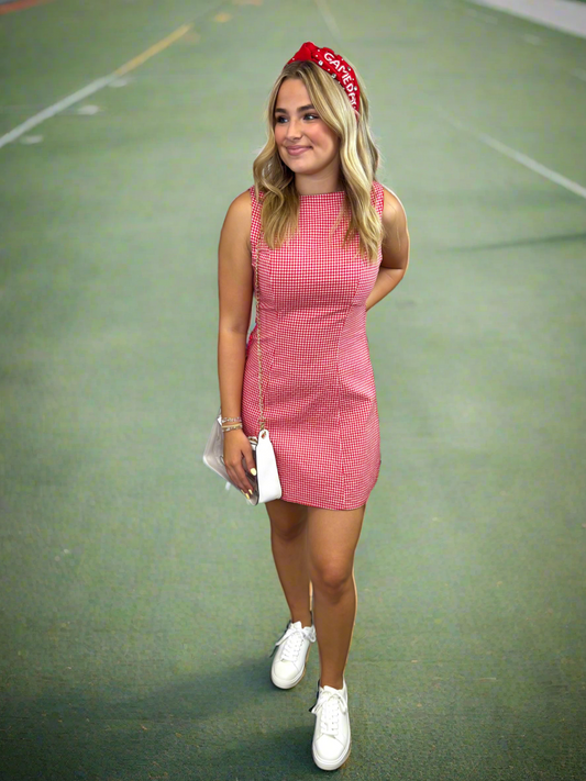 Red Gingham Mini Dress