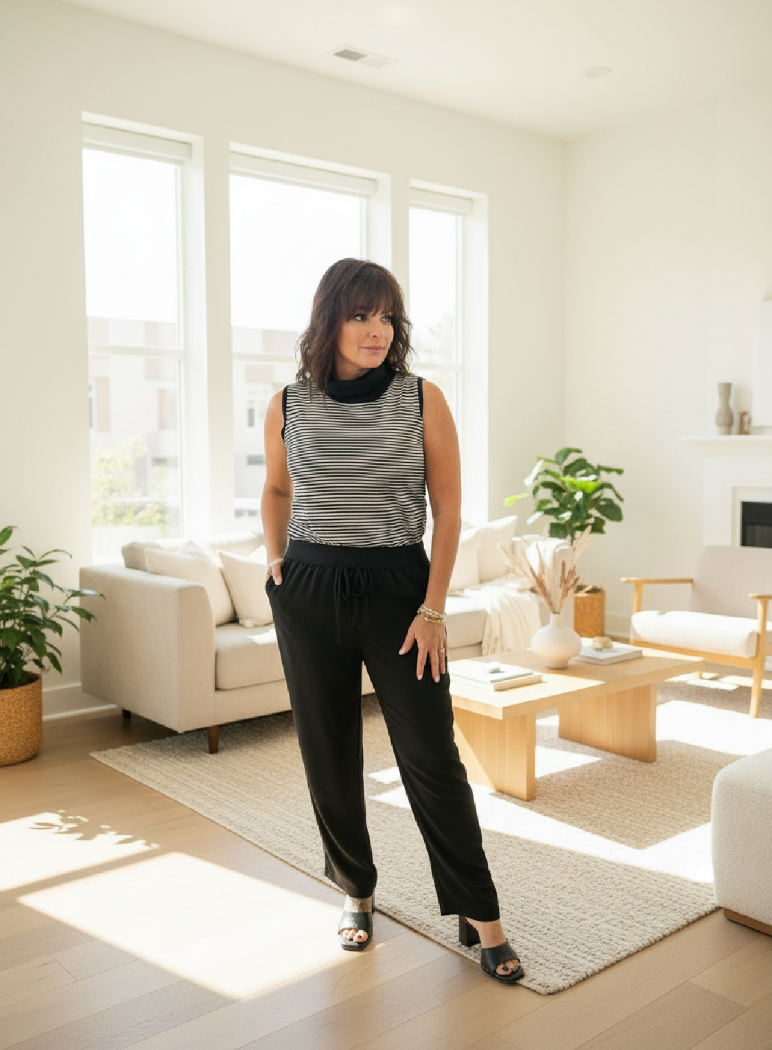 Striped Turtle Neck Sweater