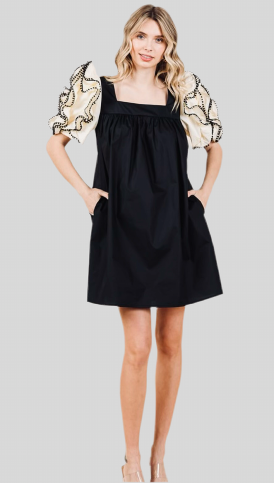 Babydoll Ruffle Sleeve Dress