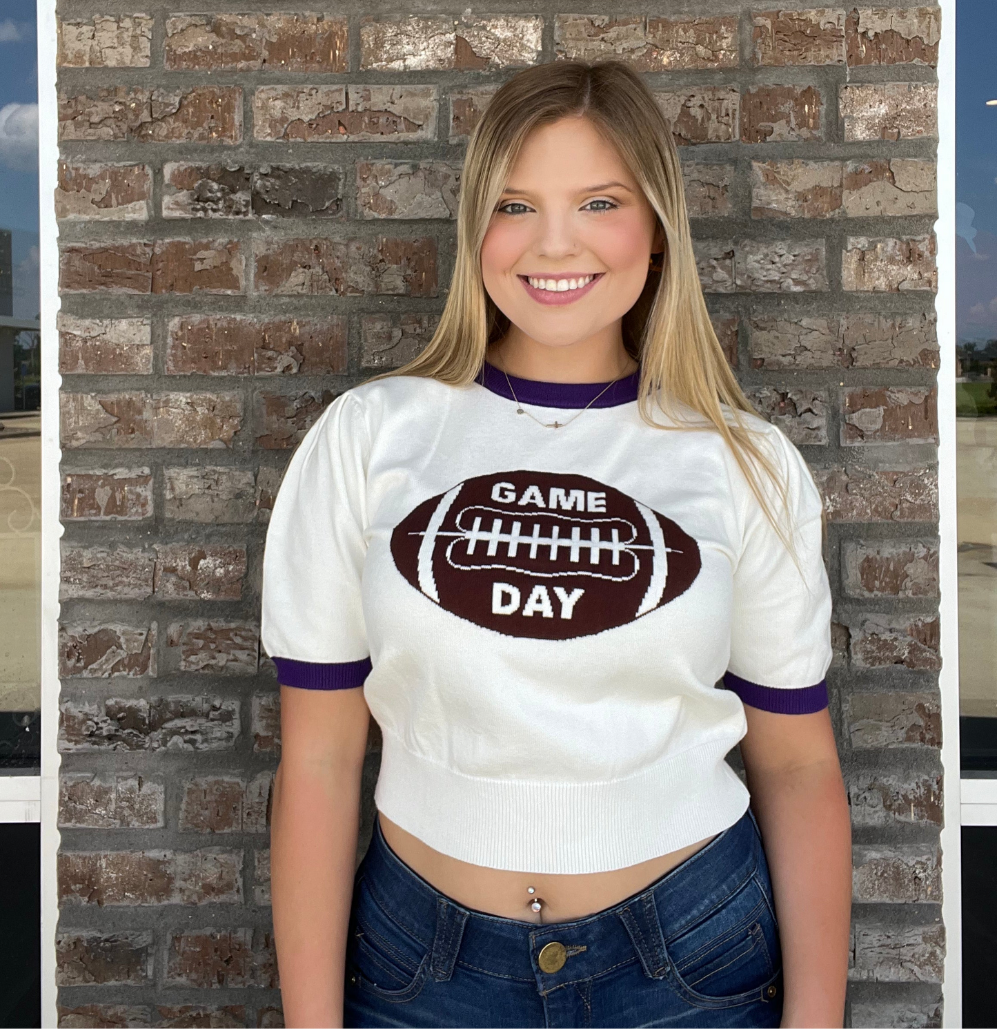 Game Day Short Sleeve Sweater