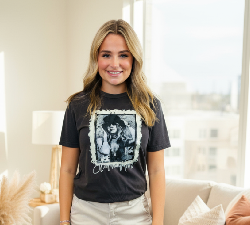 Vintage Black Stevie Nicks Tee