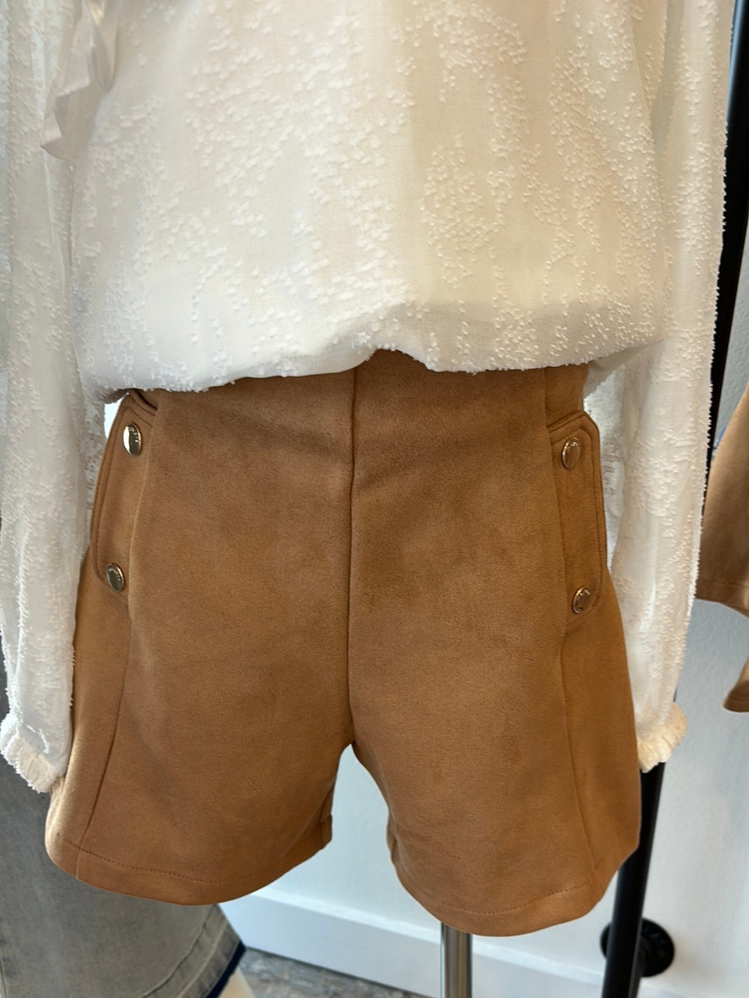 Faux Suede Shorts Cinnamon - Jolie Femme Boutique