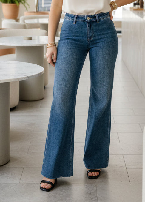 High Rise Wide Leg Trouser