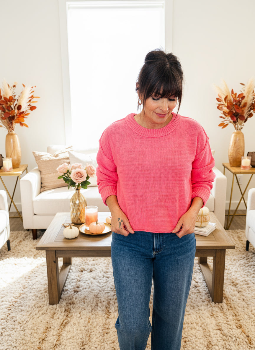 Cropped Oversized Sweater