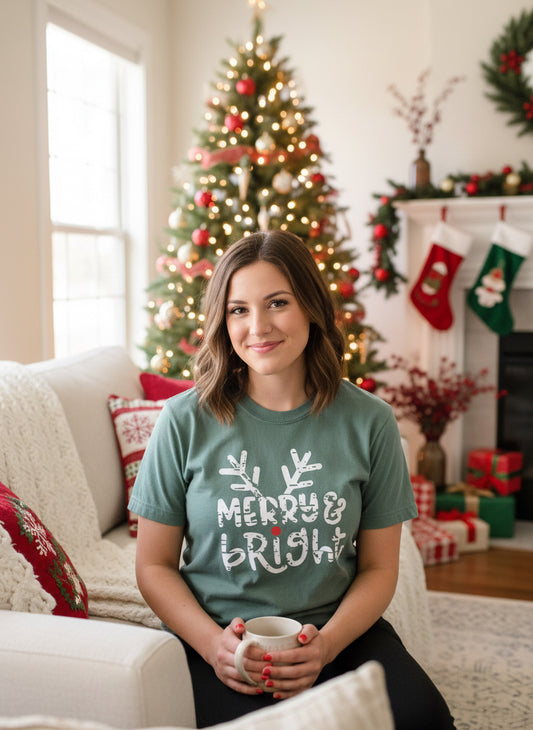 Merry & Bright Green T-Shirt