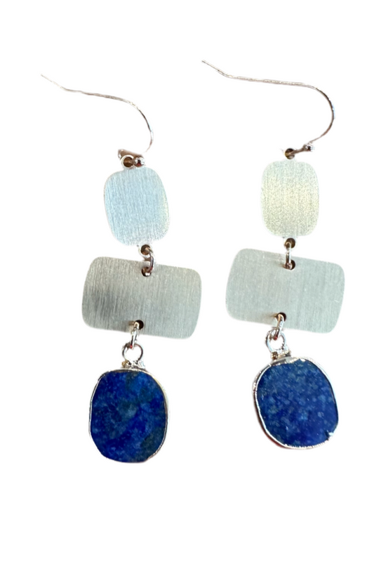 Drop Stone Earring - Blue