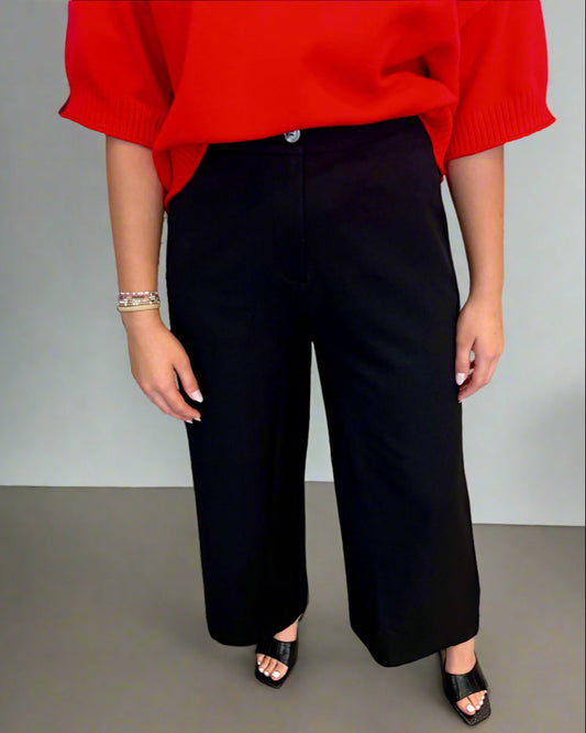Black Wide Leg Trouser - Jolie Femme Boutique