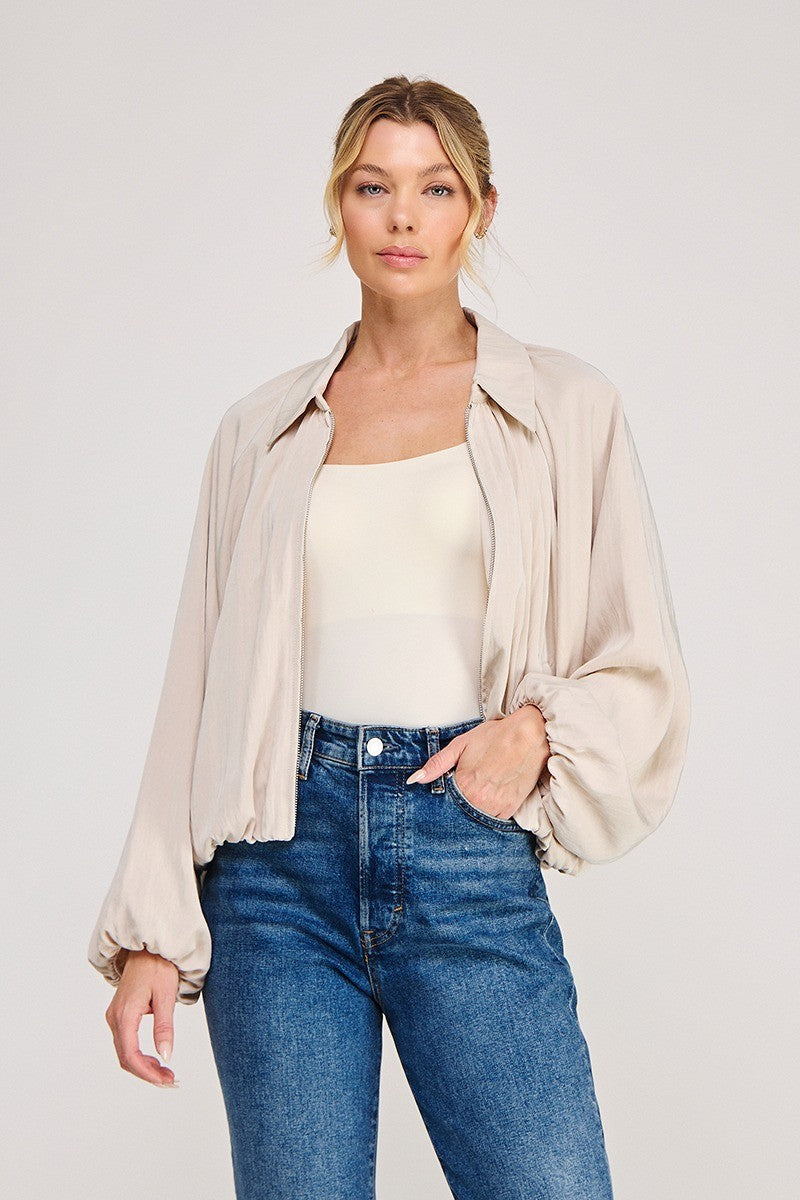Bone Bubble Zip-Up Jacket