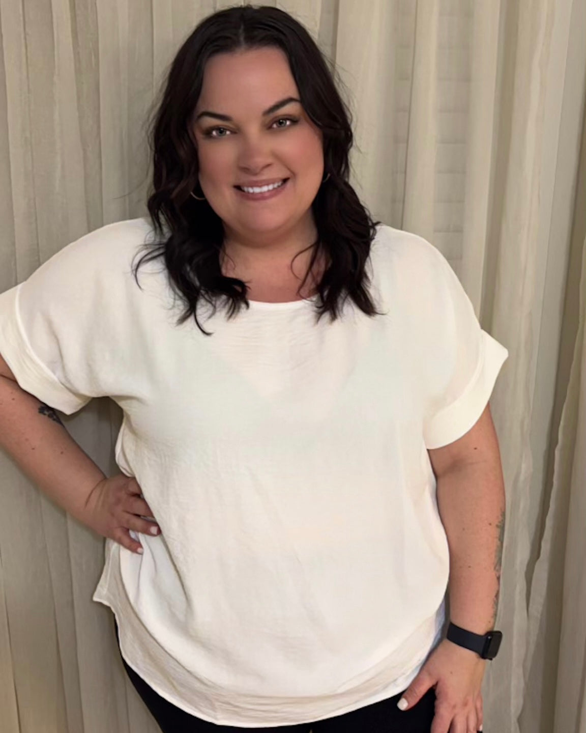 Plus Size Scoop Neck Top