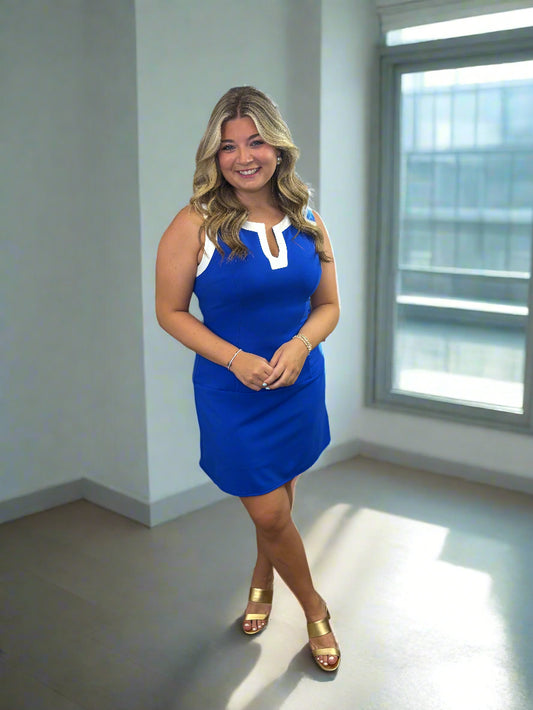 Sleeveless Contrast Dress - Jolie Femme Boutique