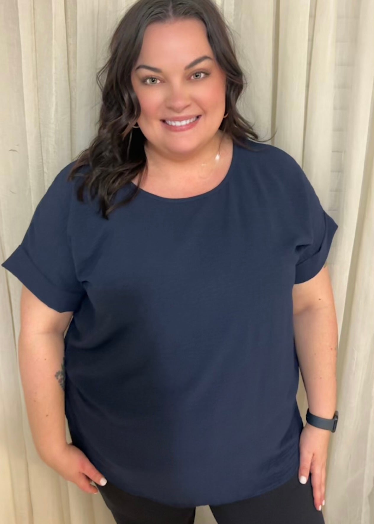 Plus Size Scoop Neck Top