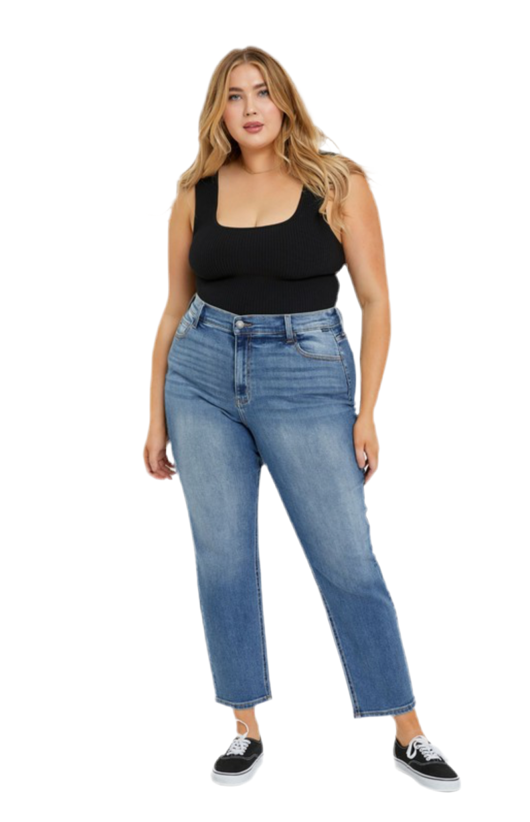 Plus Size Hi Rise Mom Jean