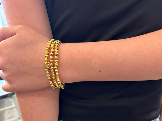 18K Gold Plated Mini Beaded Bracelet