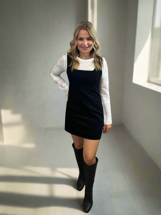 Corduroy Pinafore Dress - Jolie Femme Boutique
