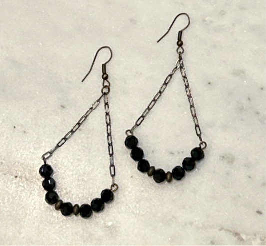 Black Crystal Earrings