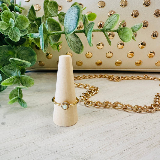 Dainty Opal Ring - Jolie Femme Boutique