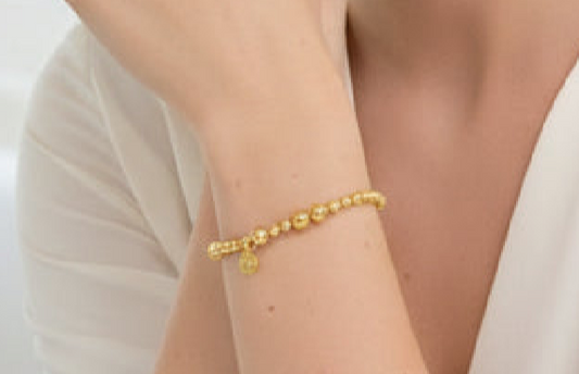 18K Gold Plated Beaded Bracelet