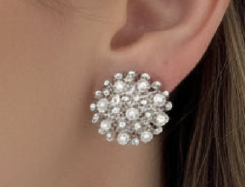 Mini Pearl Cluster Stud Earrings