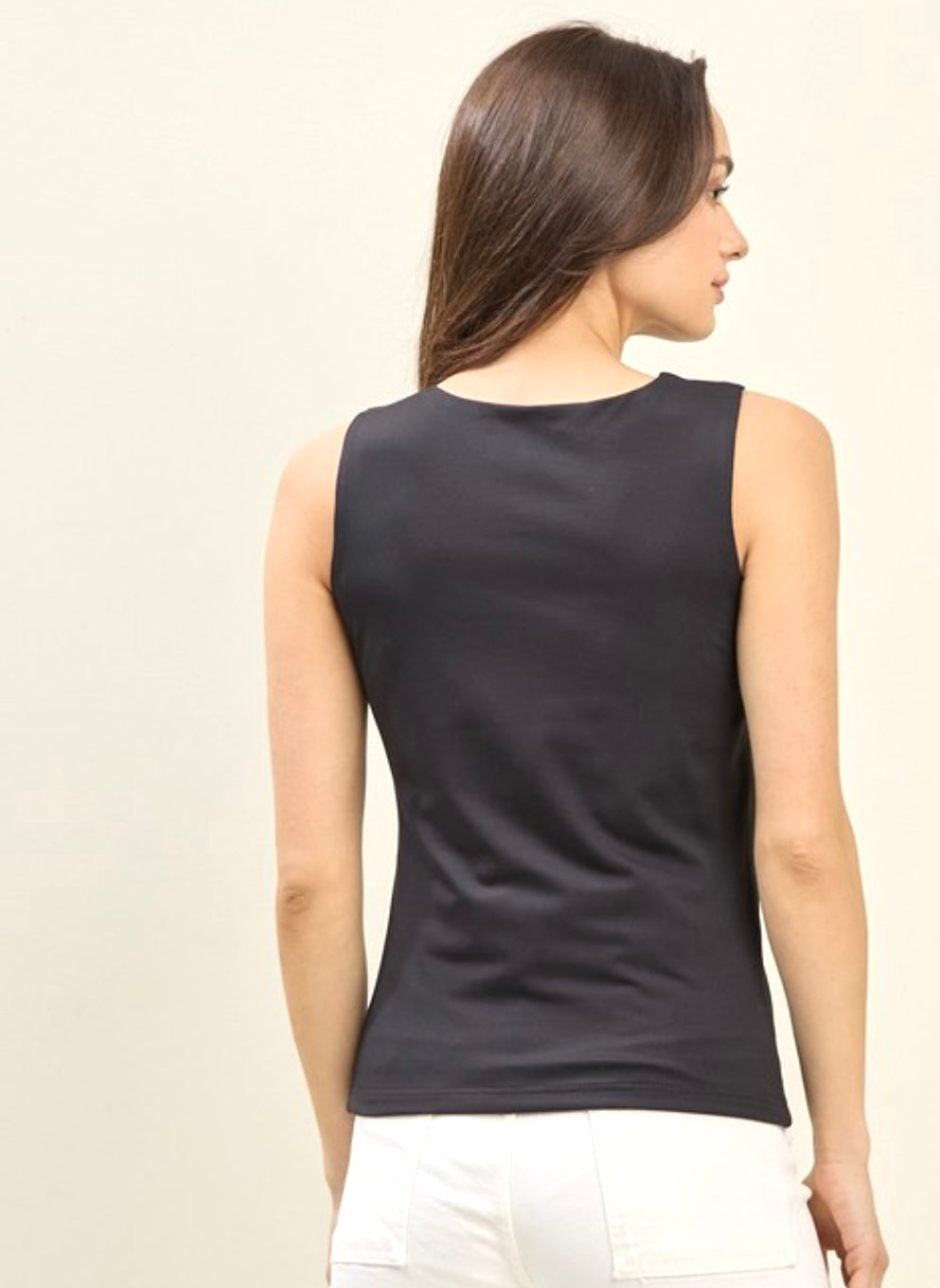 Black Asymmetrical Shoulder Top