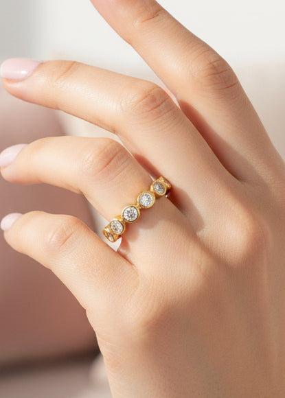Faux Diamond Adjustable Ring