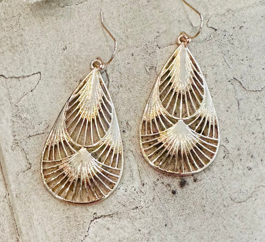 Gold Tear Drop Earring