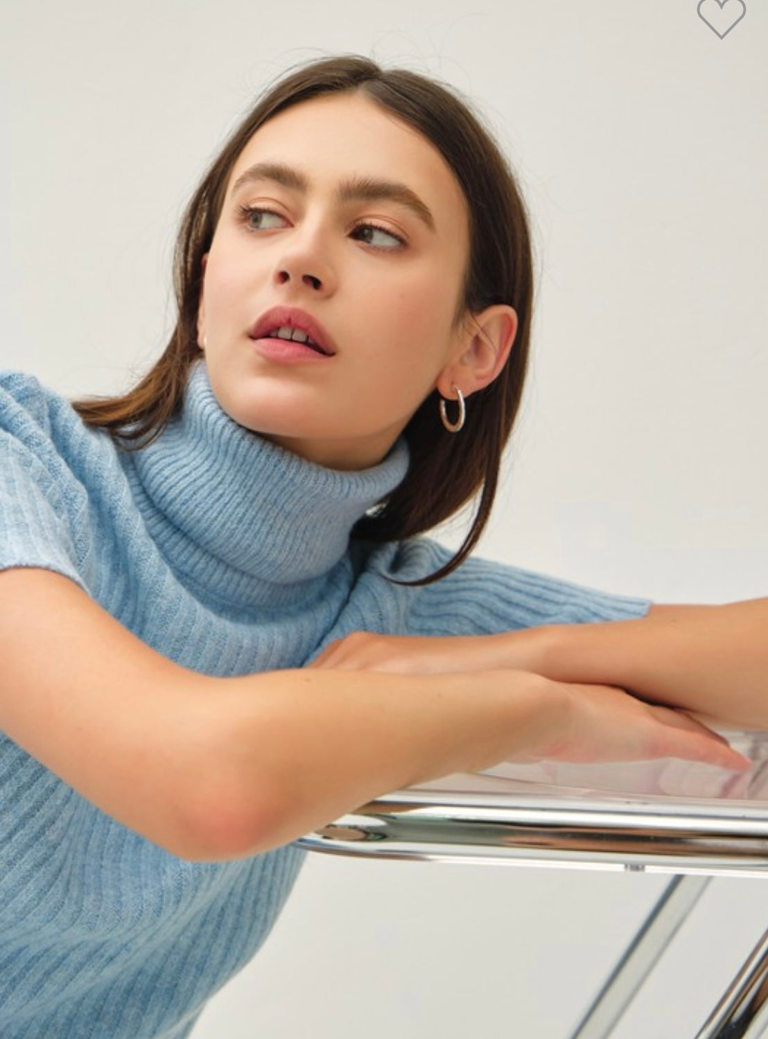 Turtleneck Short Sleeve Sweater