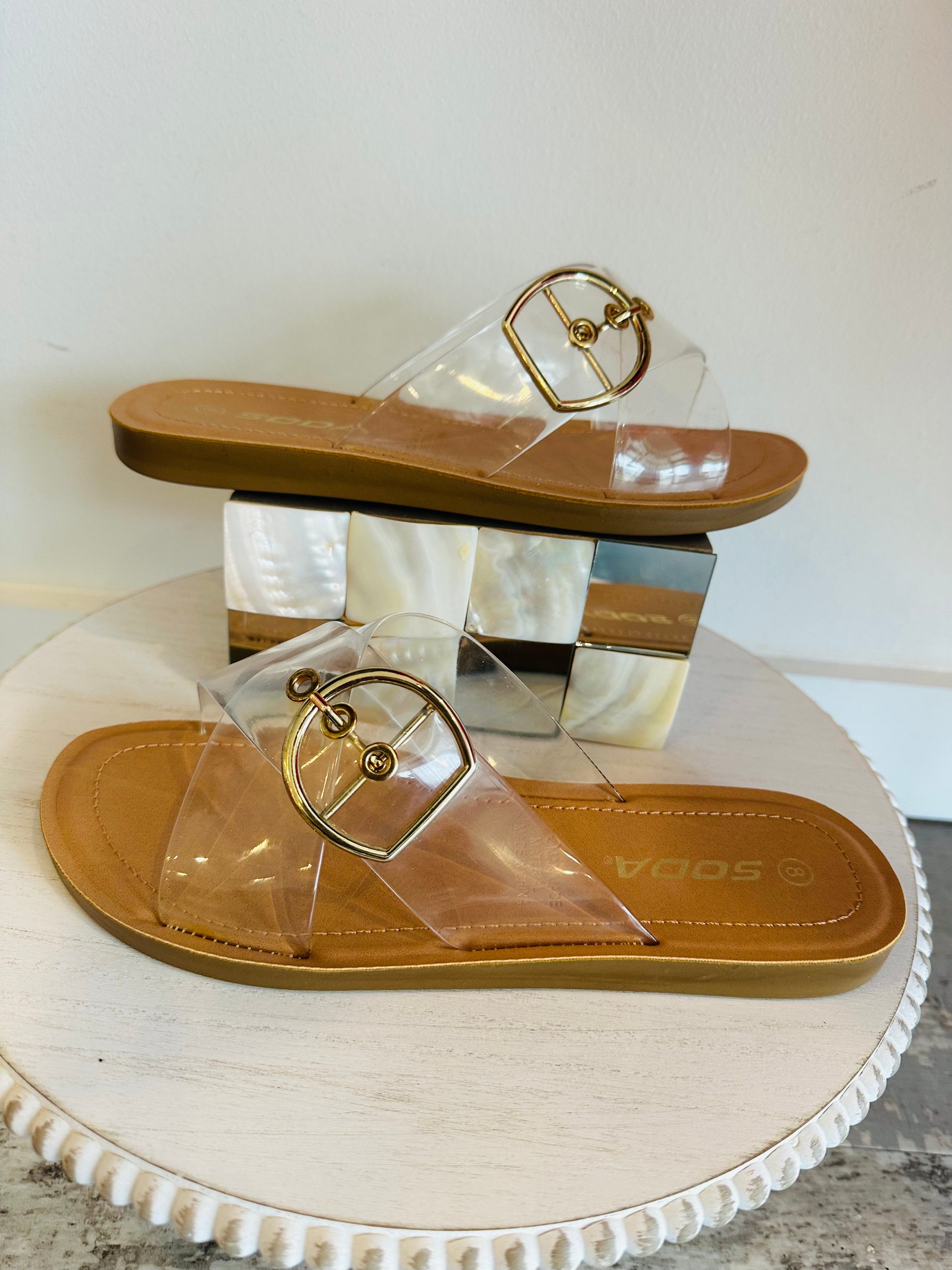 Gourmet Clear Sandal - Jolie Femme Boutique