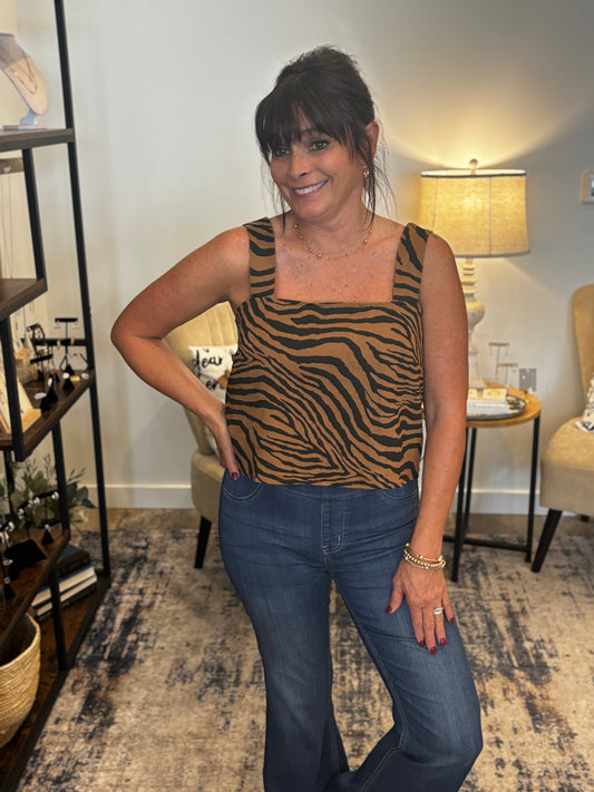 Tiger Print Crop Top