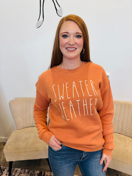 SWEATER WEATHER SWEATSHIRT AUTUMN - Jolie Femme Boutique - Alexandria, LA