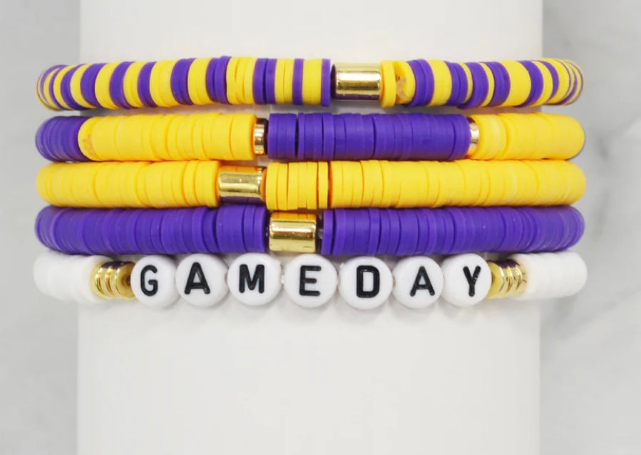 Gameday Bracelet Purple/Gold