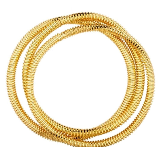 Set of 3 Gold Stretch Bracelet - Jolie Femme Boutique