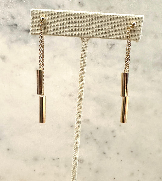 Double Bar Chain Earring