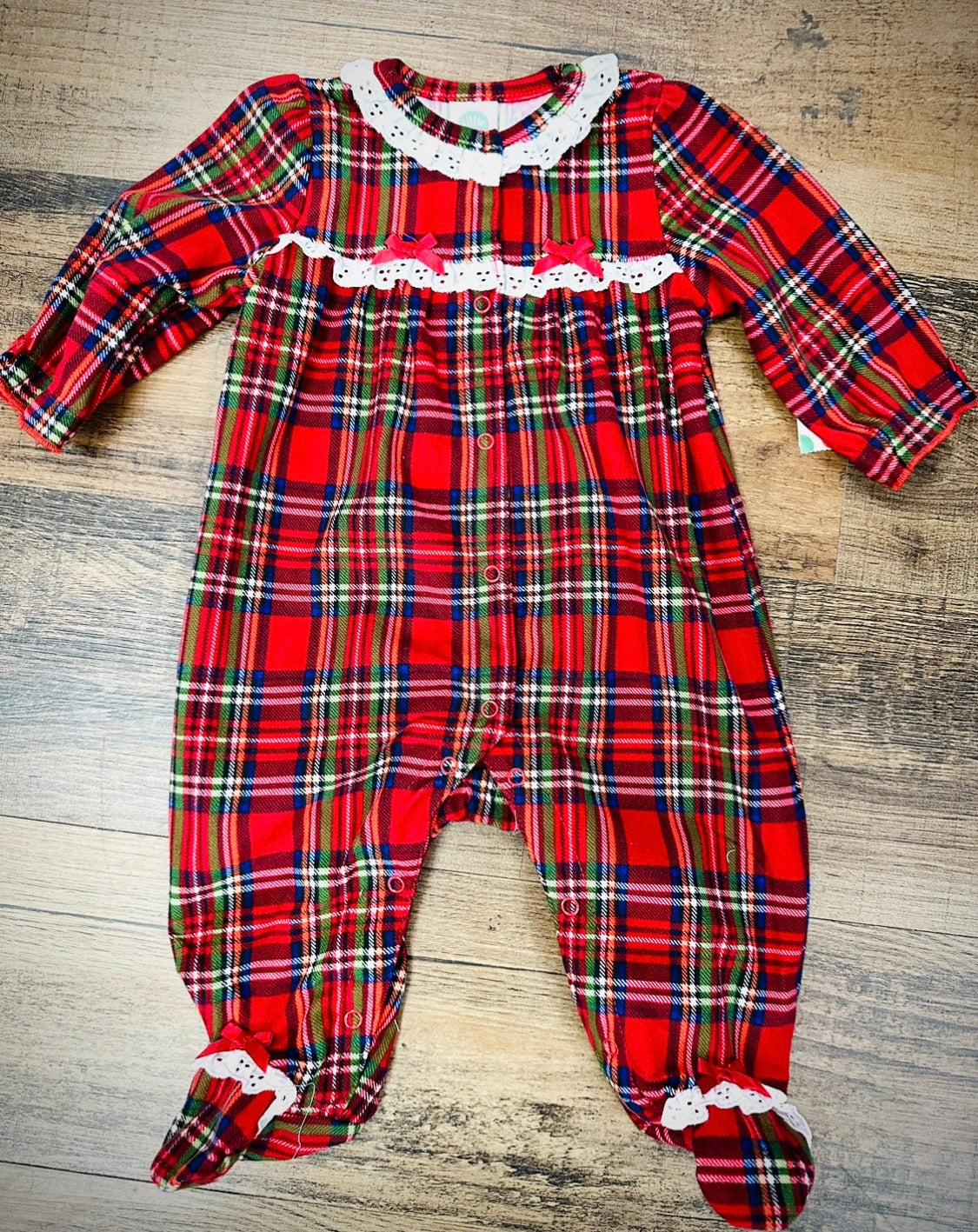 GIRL PLAID FOOTIE - Jolie Femme Boutique