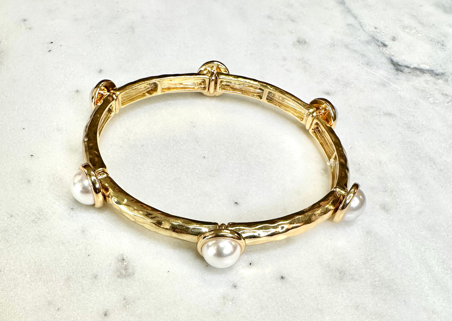 Pearl Gold Bangle