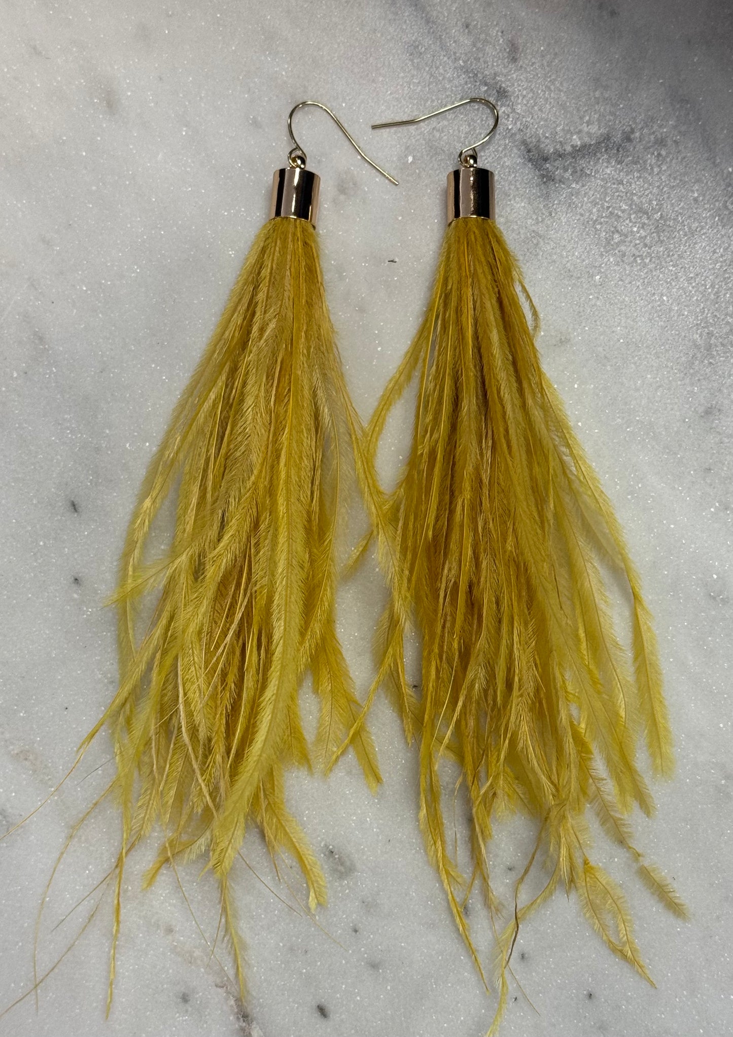 Mardi Gras Feather Earrings