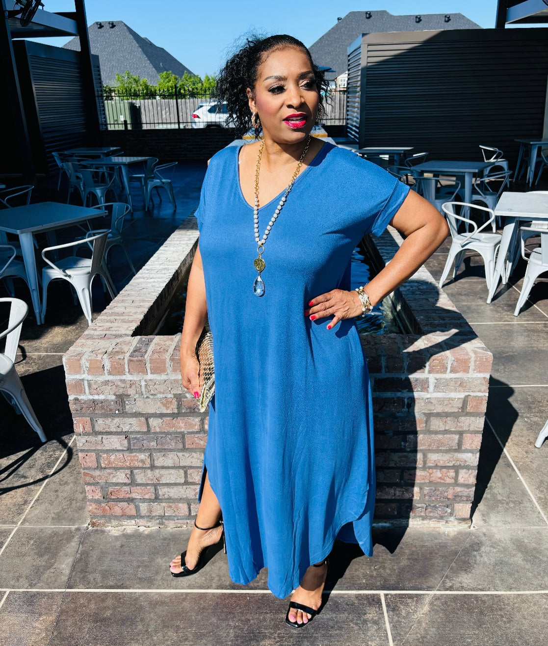 Plus Size Jersey Maxi Dress