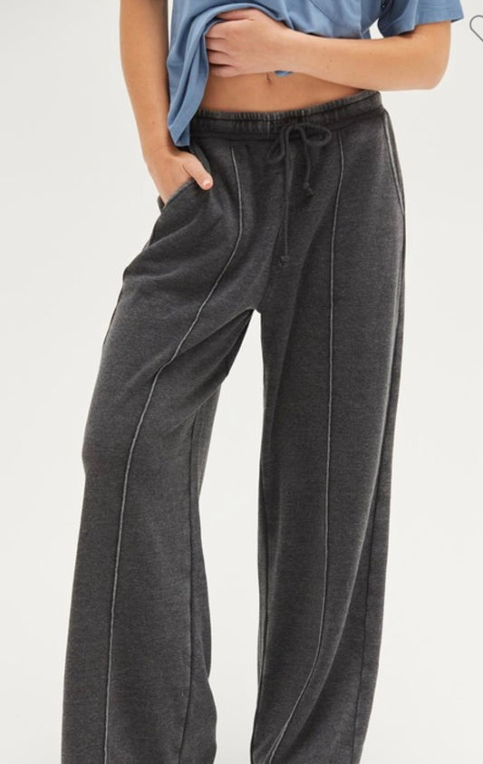 High Waist Drawstring Pant Black