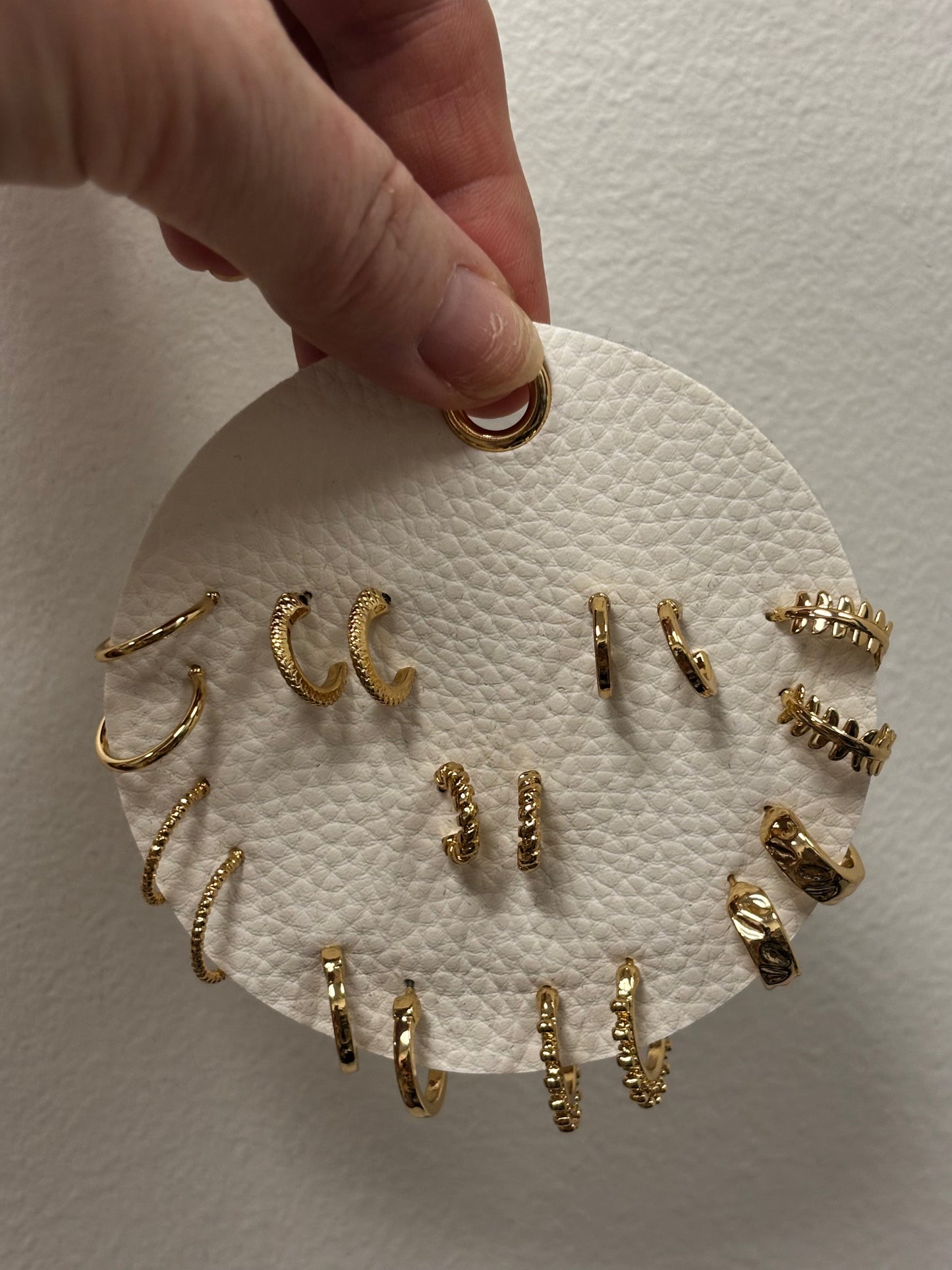 Set of 9 Huggie Earrings