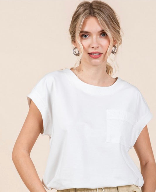 Drawstring Top White