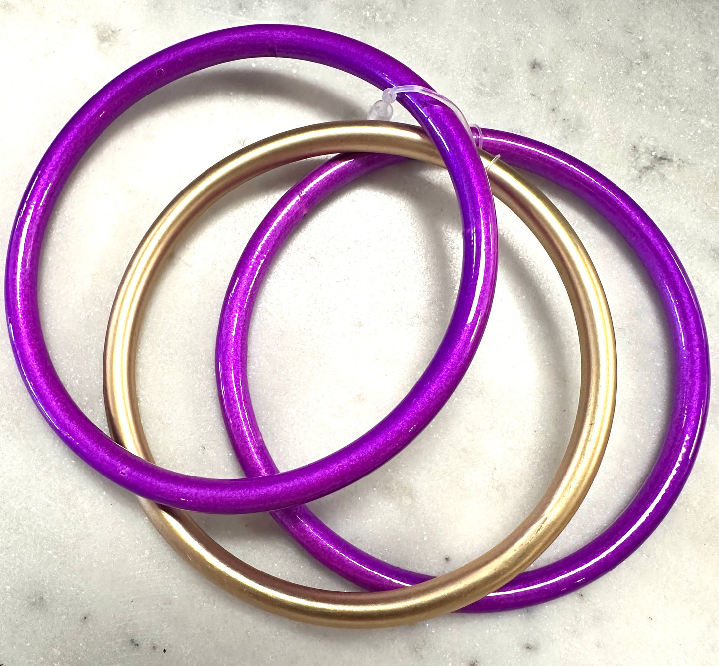 Purple & Gold Bangle Set Of 3