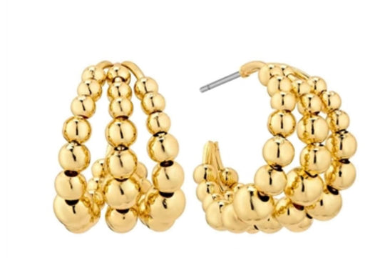 Triple Layer Beaded Earring - Jolie Femme Boutique