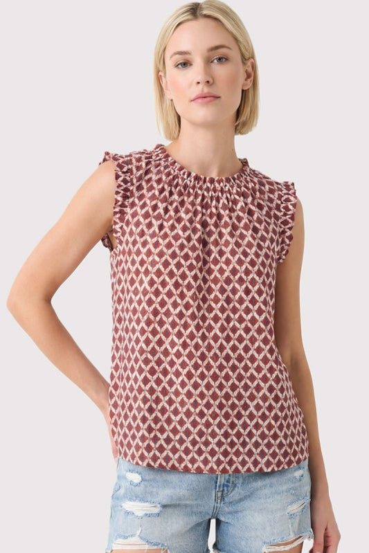 Geo Print Sleeveless Top