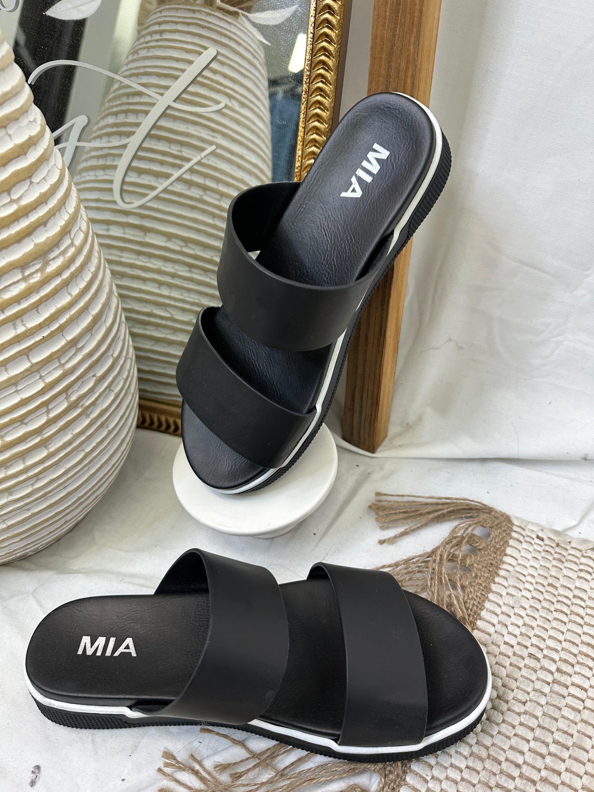 MIA Saige Black Sandal 6